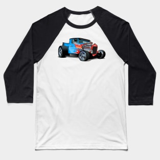 Cartoon retro hot rod Baseball T-Shirt